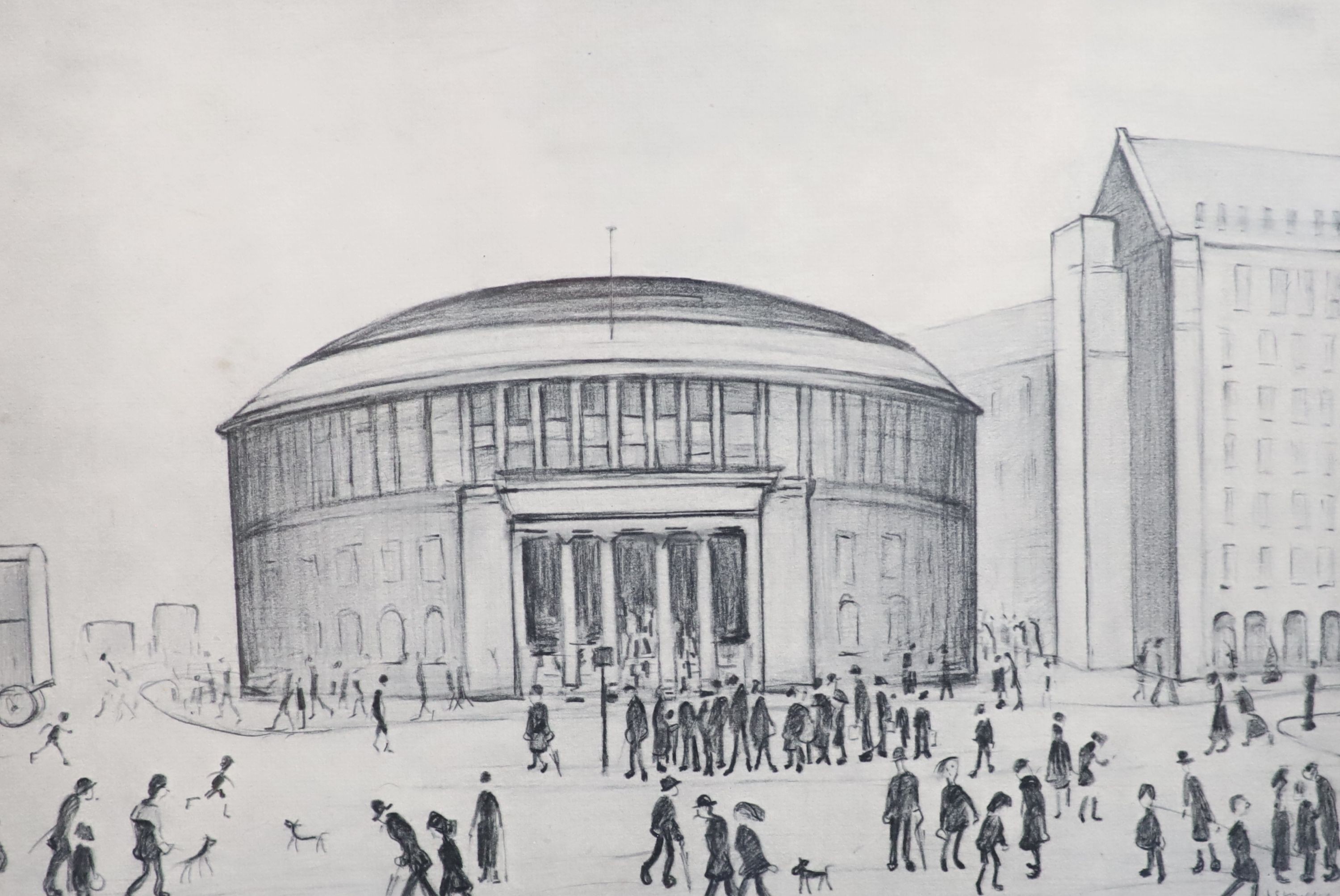 Laurence Stephen Lowry (1887-1976), The Reference Library, 24 x 35cm.